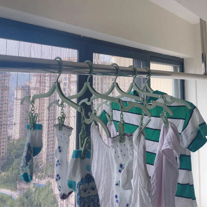 Folding Hanger With Clip Portable Storage Travel