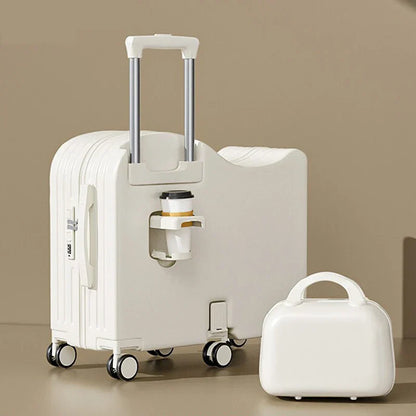 Children's Luggage Set with USB Cup Holder