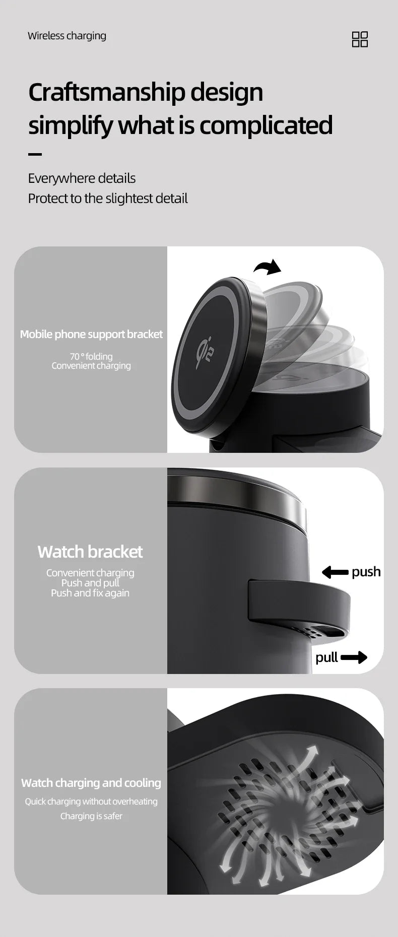 qi2 Wireless Charger with Night Light