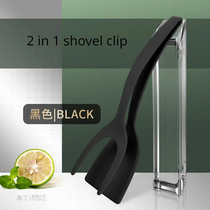 2 in1 Silicone Clip Spatula for Frying