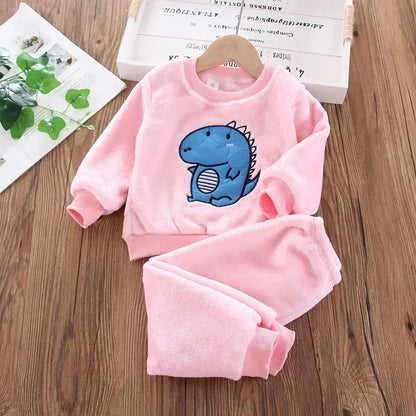 2Pcs Cozy Kids Winter Pajamas