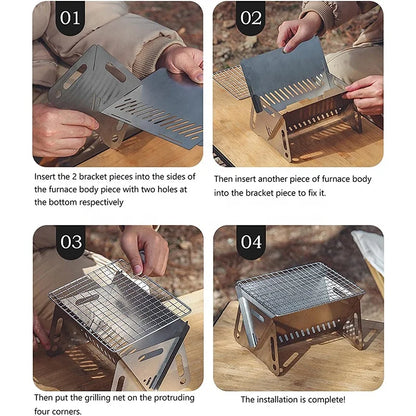 Foldable Portable Mini BBQ Set