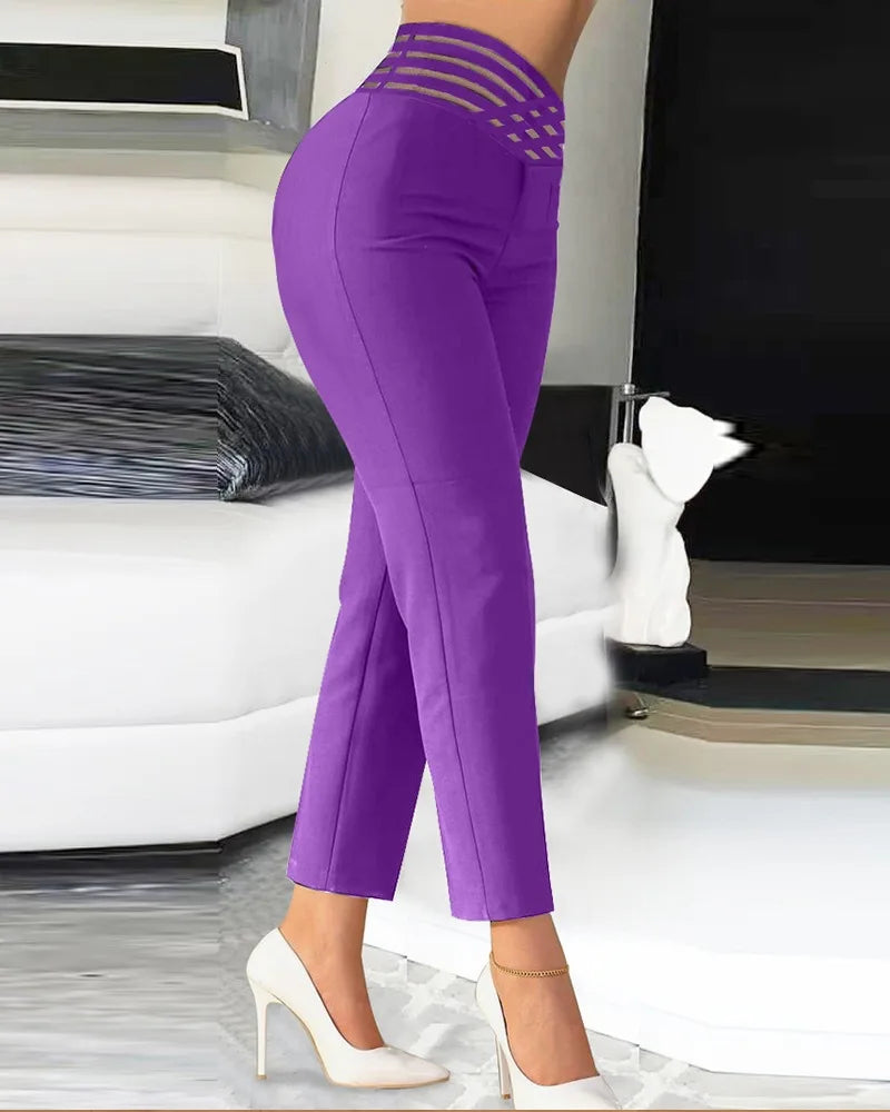 Chic Vintage High Waist slim Trousers