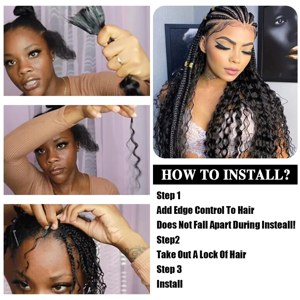 2 Bundles Human Braiding Hair for Boho Braids