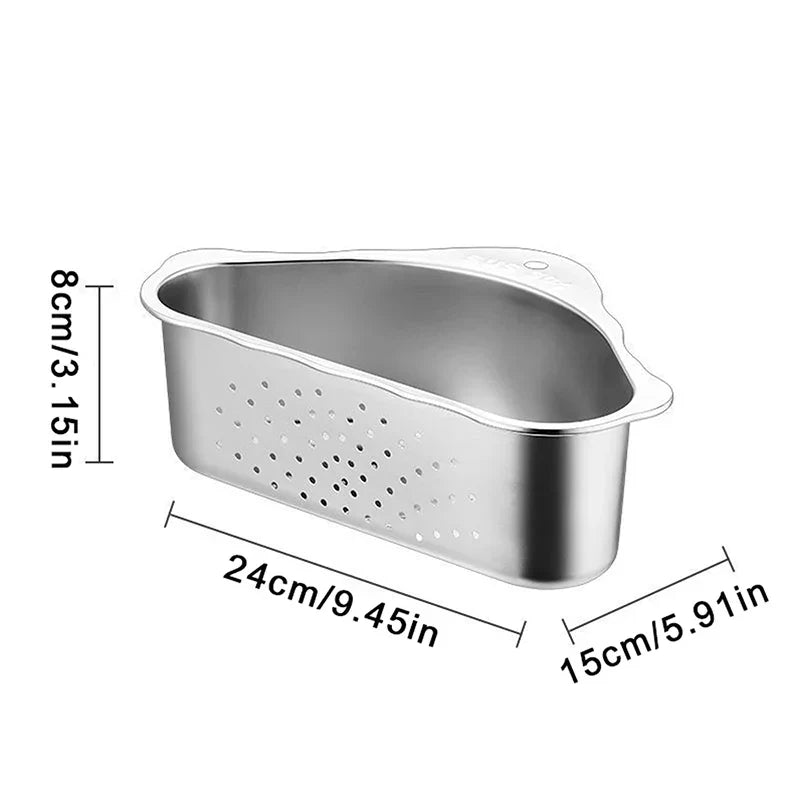 Stainless Steel Corner Sink Strainer