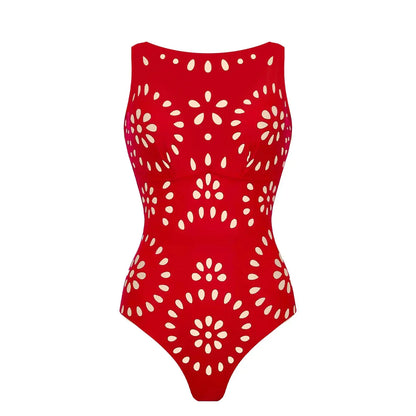 2Pcs Laser Cut Swimsuit