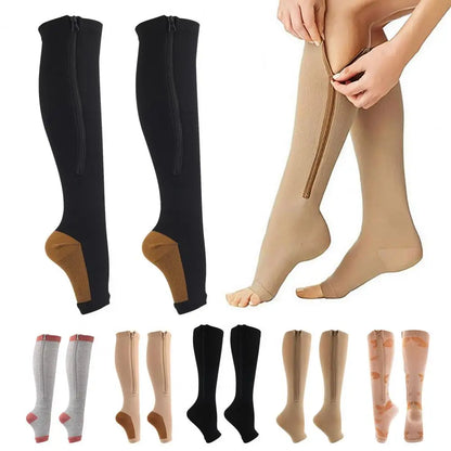 1 Pair zippier Compression Stockings