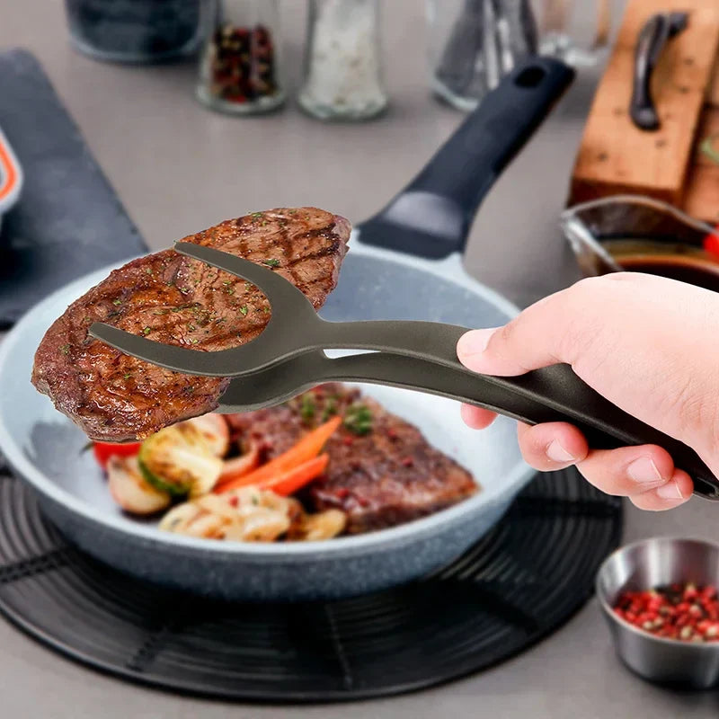 2 in1 Silicone Clip Spatula for Frying