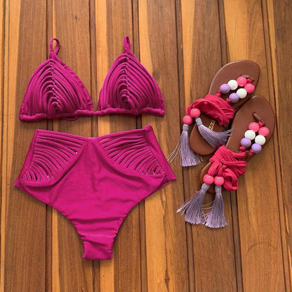 Ruched Brazilian bikini, view 2