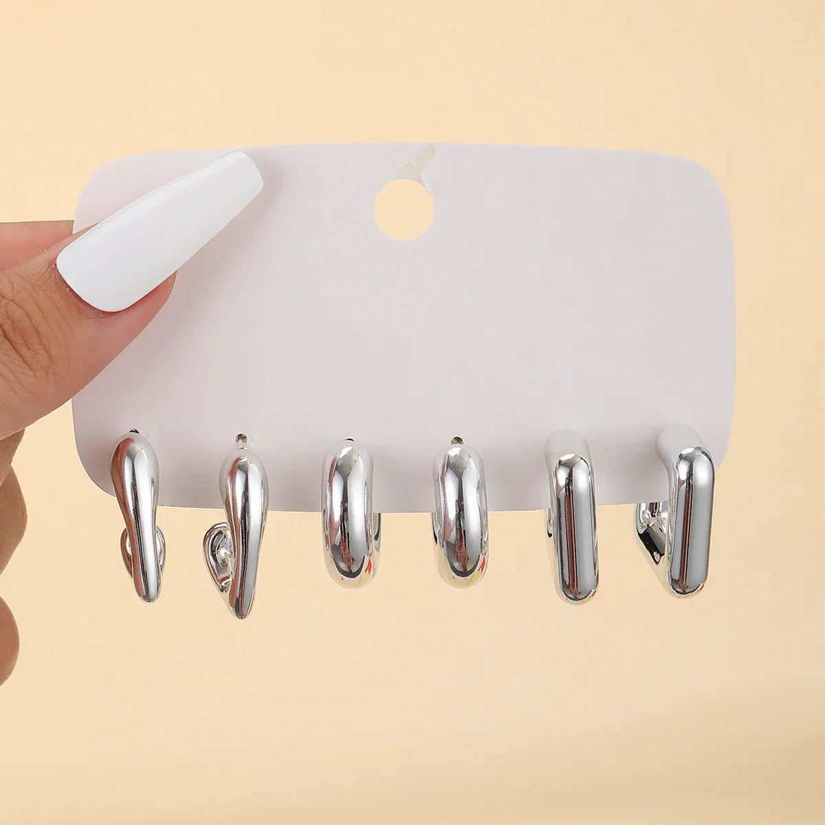 Cross-Border minimalist C-earrings