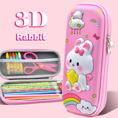 3D Large Capacity Unicorn Pencil Case