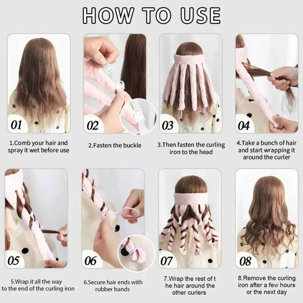 Heatless Curling Rod Headband