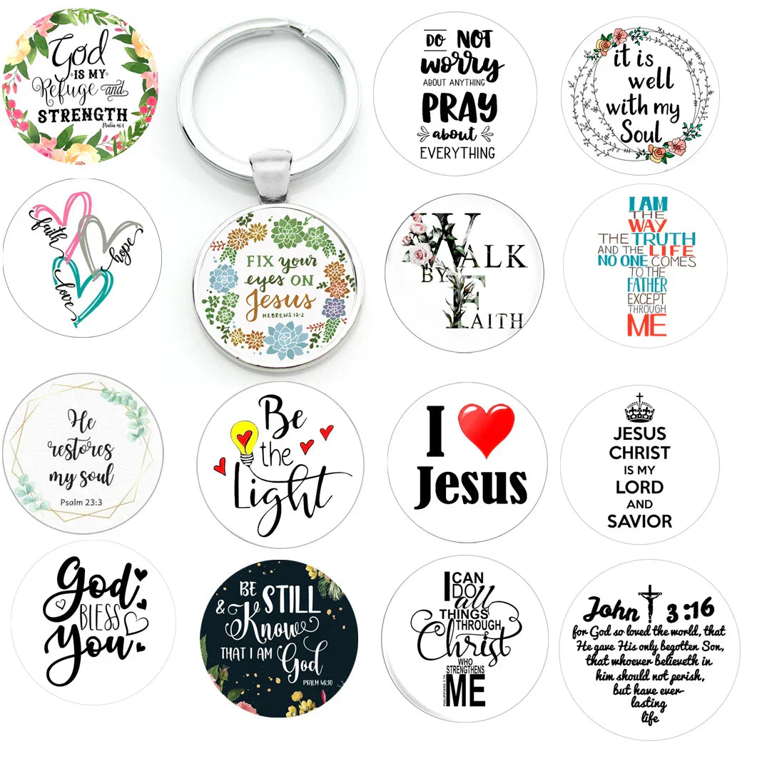 🎁 Keychain With Printed Bible Quote (100% off)