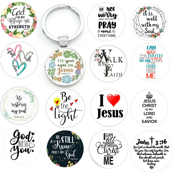🎁 Keychain With Printed Bible Quote (100% off)