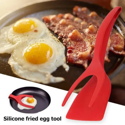 2 in1 Silicone Clip Spatula for Frying