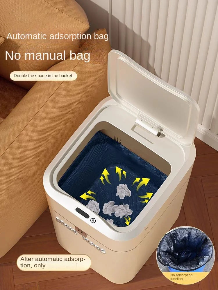 Smart Trash Can Automatic Sealing and Bag