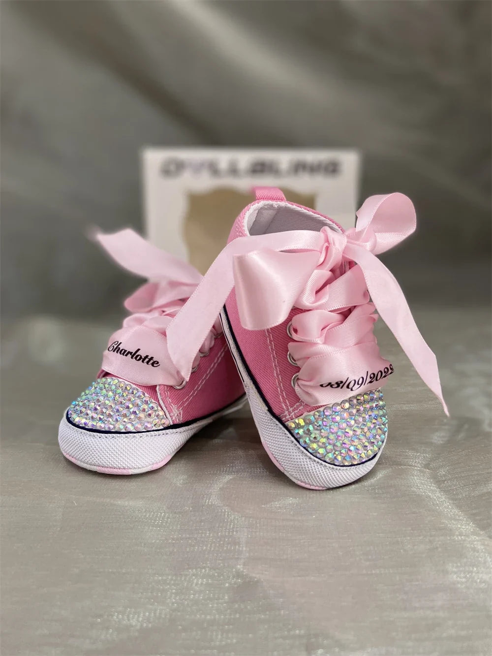 Diamond Baby Shoes Pacifier Set