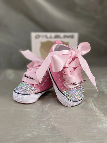 Diamond Baby Shoes Pacifier Set