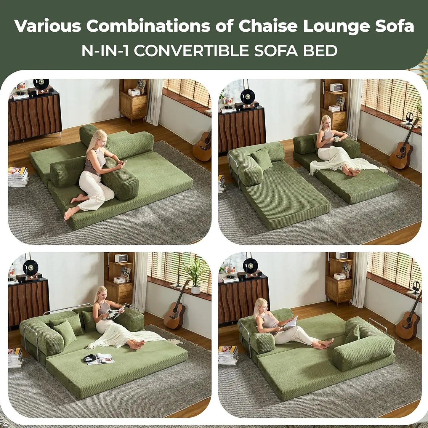 78 Inch Convertible Sofa Bed