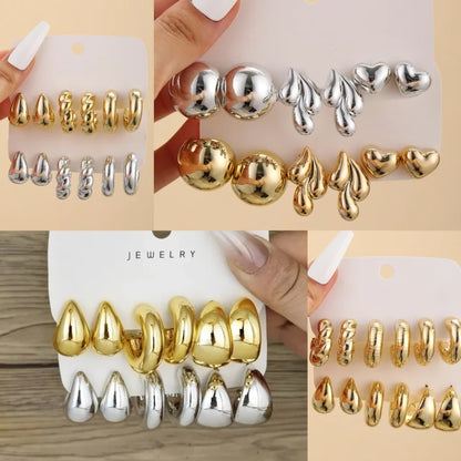 Cross-Border minimalist C-earrings