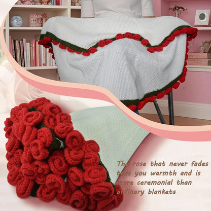 1pcs Finished Flower Bouquet Blanket