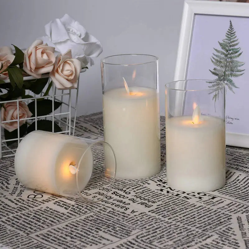 LED Flameless Glass Candle set