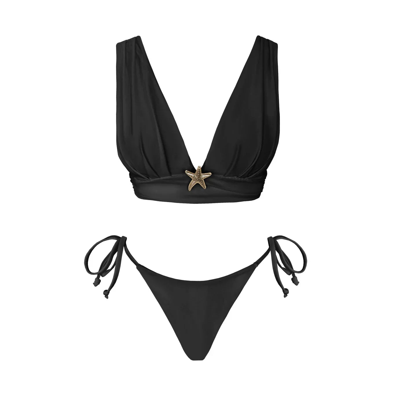 3Pcs Star Button Swimsuit