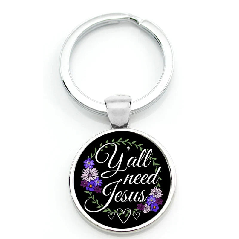Keychain With Printed Bible Quote
