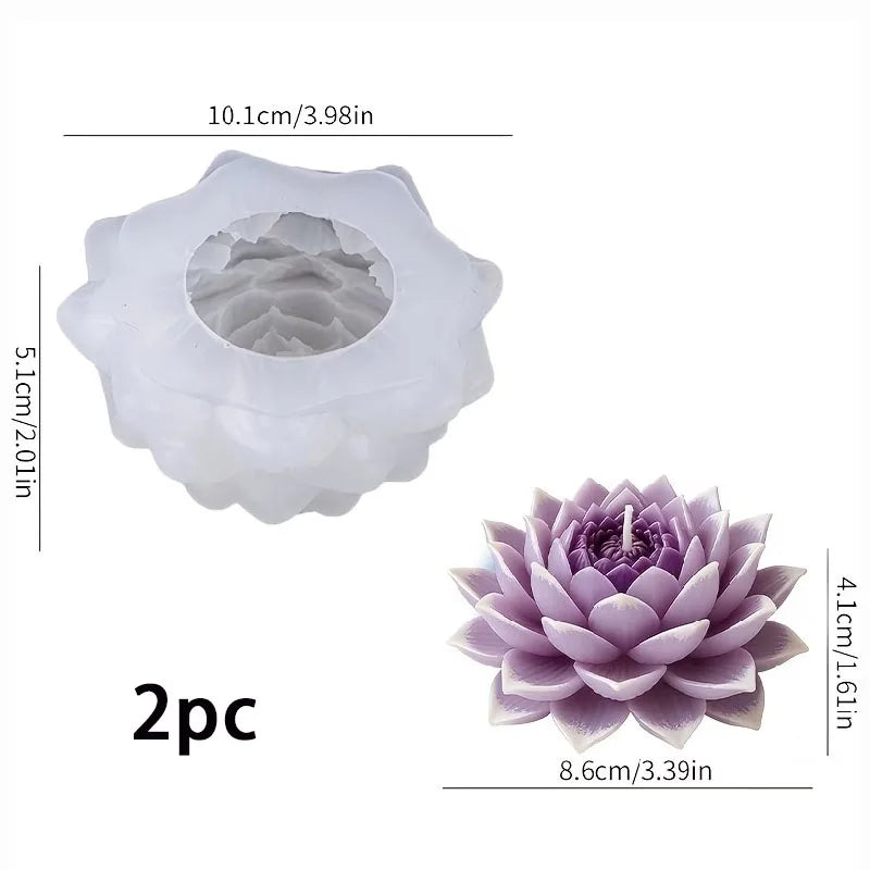 Lotus silicone mold, view 6