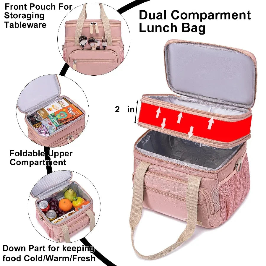 Insulated Dual Compartment Lunch Box