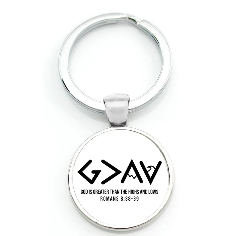 Keychain With Printed Bible Quote