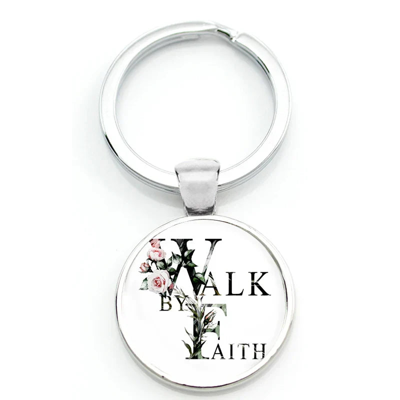 Keychain With Printed Bible Quote
