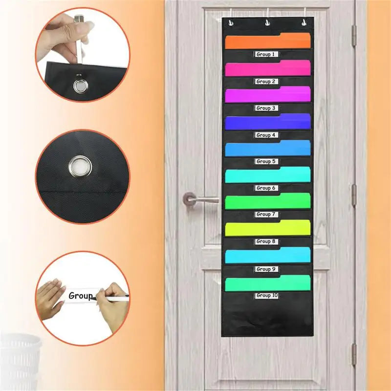 Over The Door File Organizer Storage Pocket