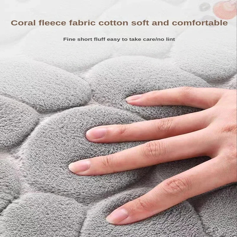 3D Non Slip Bathroom Mat Cobblestone