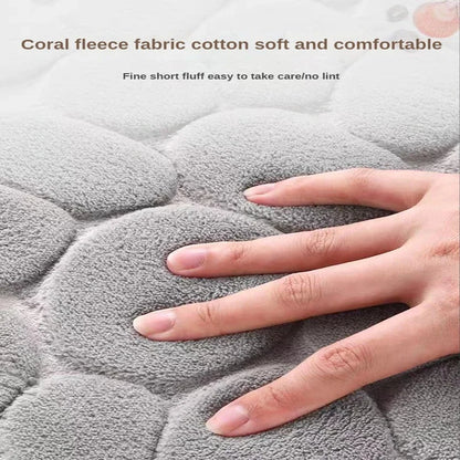 3D Non Slip Bathroom Mat Cobblestone