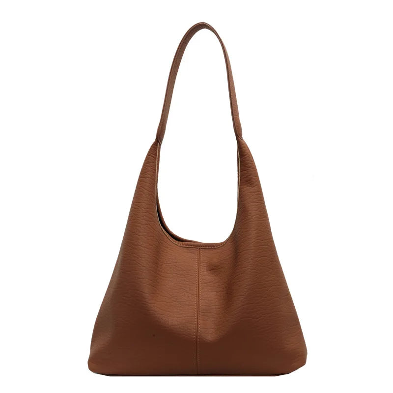 Bucket hobo bag in brown