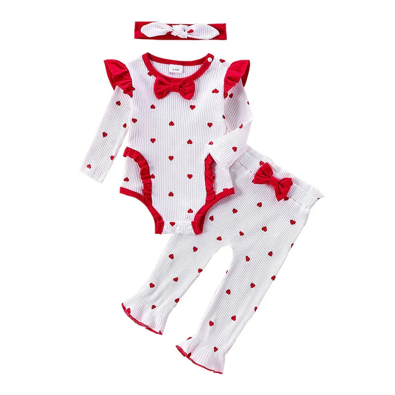 Baby Girl Romper 3 Piece Set