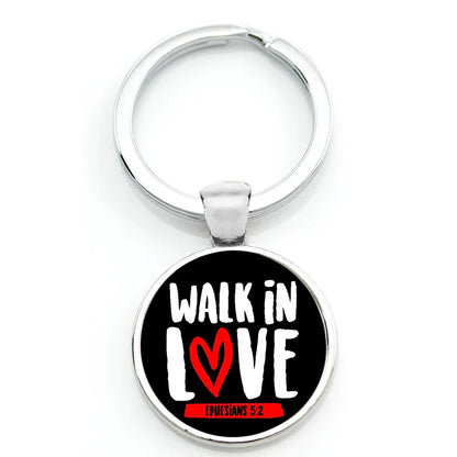 Keychain With Printed Bible Quote