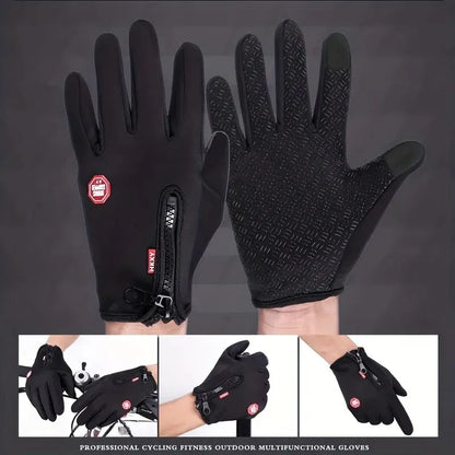 Black cycling gloves, view 3