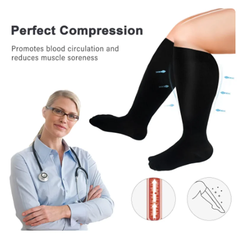 Unisex Plus Size Compression Socks