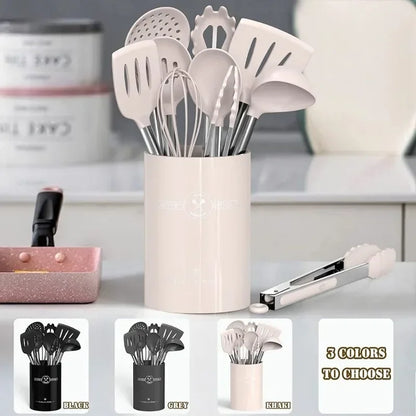 Silicone Kitchen Cooking Utensil Set