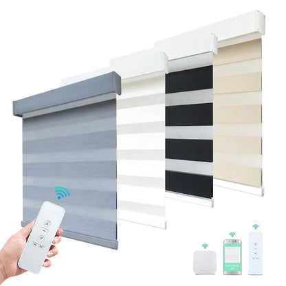 Dual Layer Blackout Smart  Blinds