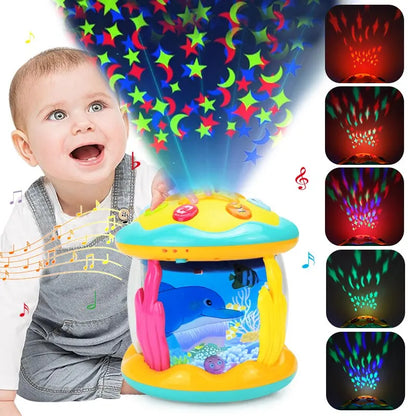 Baby tummy time toy- Ocean Rotating Projector