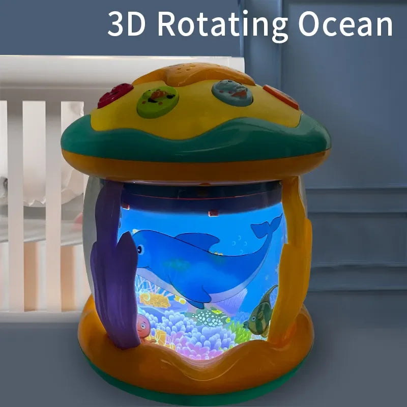 Baby tummy time toy- Ocean Rotating Projector