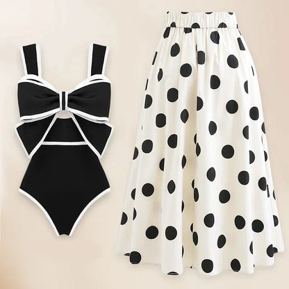Red Retro One Piece Swimsuit