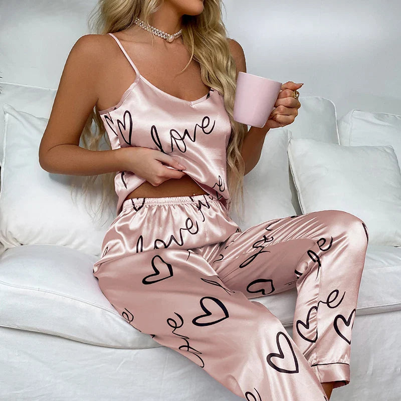 Sexy Silk Pajama Set