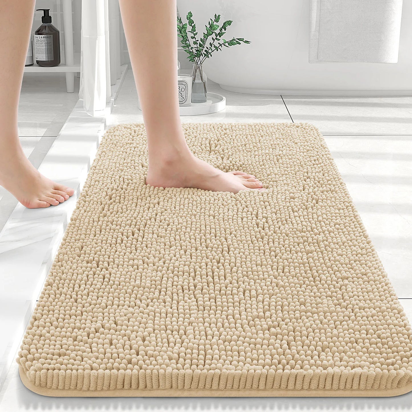 Extra Soft Thick Absorbent Shaggy Bath Mats