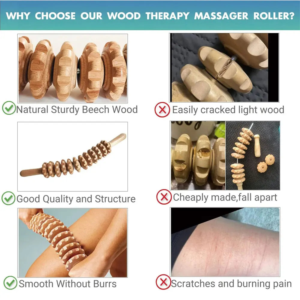 Curved Wooden Massage Roller
