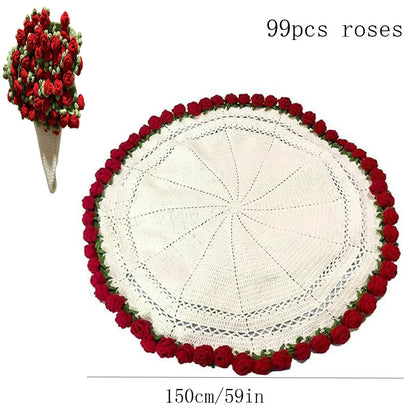 1pcs Finished Flower Bouquet Blanket