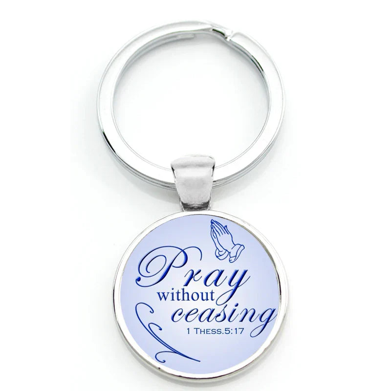 Keychain With Printed Bible Quote